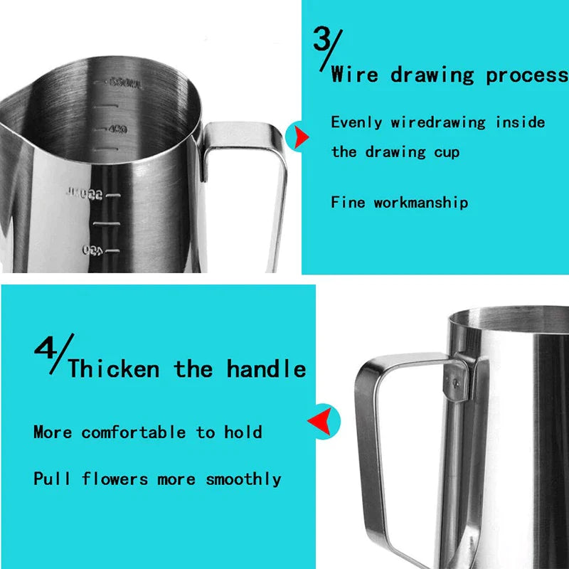 Afralia™ Milk Frother Set: Pitcher & Electric Foam Maker for Latte/Cappuccino