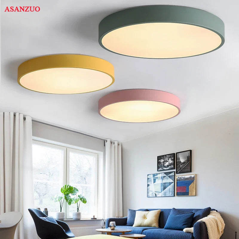 Afralia™ LED Round Ceiling Light for Kitchen, Kids Room, Dining, Ultra-thin Modern Design