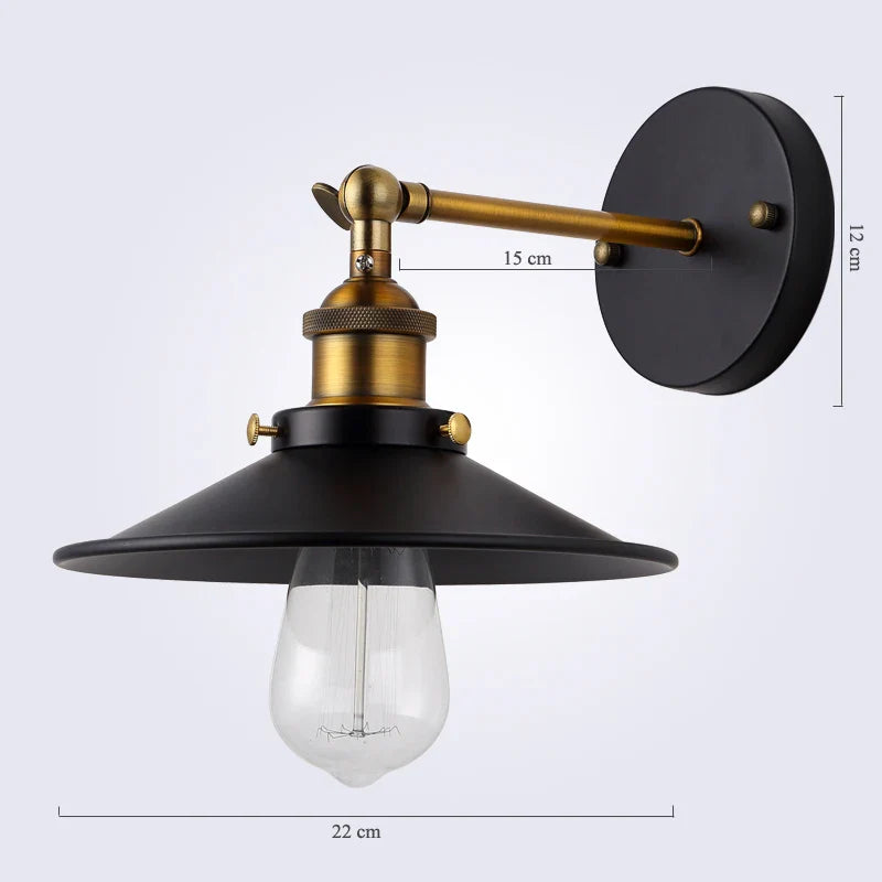 Afralia™ Vintage Wall Lamp 22cm Indoor Lighting E27 110V/220V for Home