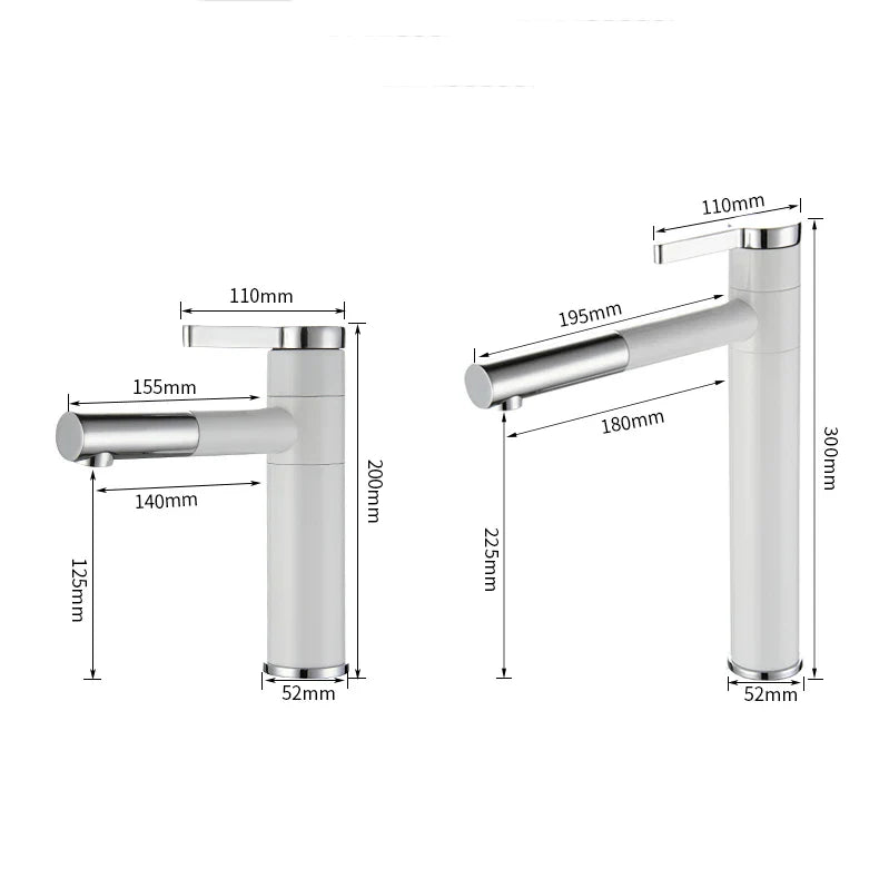 Afralia™ Brass Bathroom Faucet Vessel Sinks Mixer - Swivel Spout Vanity Tap, Chrome Deck Mounted