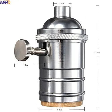 Afralia™ Vintage E27 Socket Lamp Base With Switch - Edison Style Bulb Holder Socket