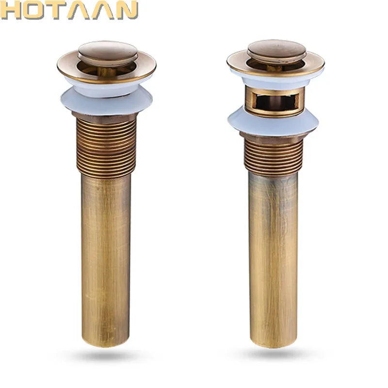 Afralia™ Brass Pop Up Sink Drain - Antique Bathroom Brass Pop-up Drain