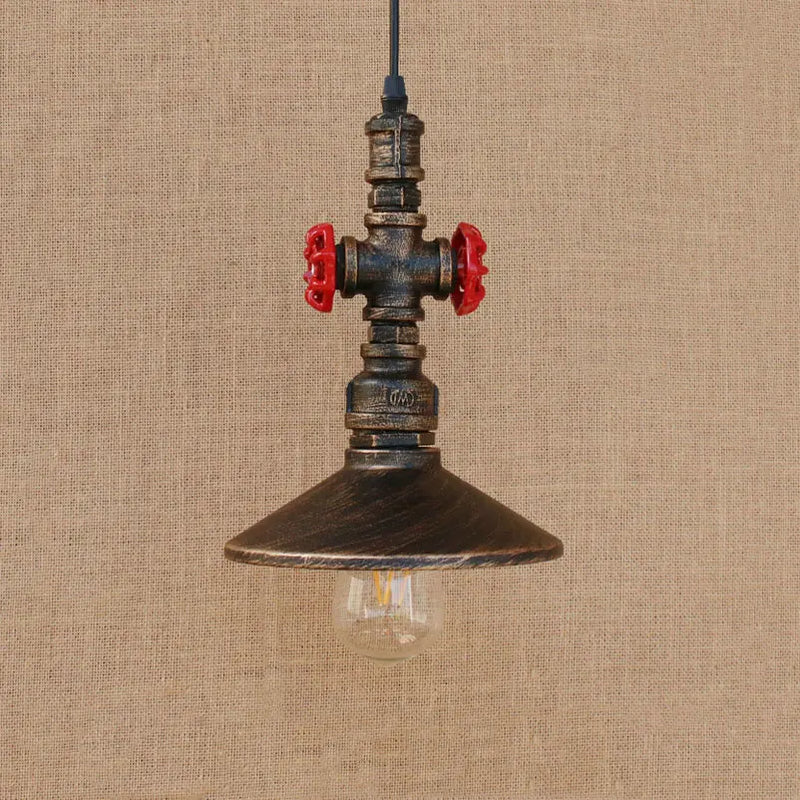 Afralia™ Industrial Retro Loft Pipe Iron Pendant Lamp for Dining Bar Restaurant Club