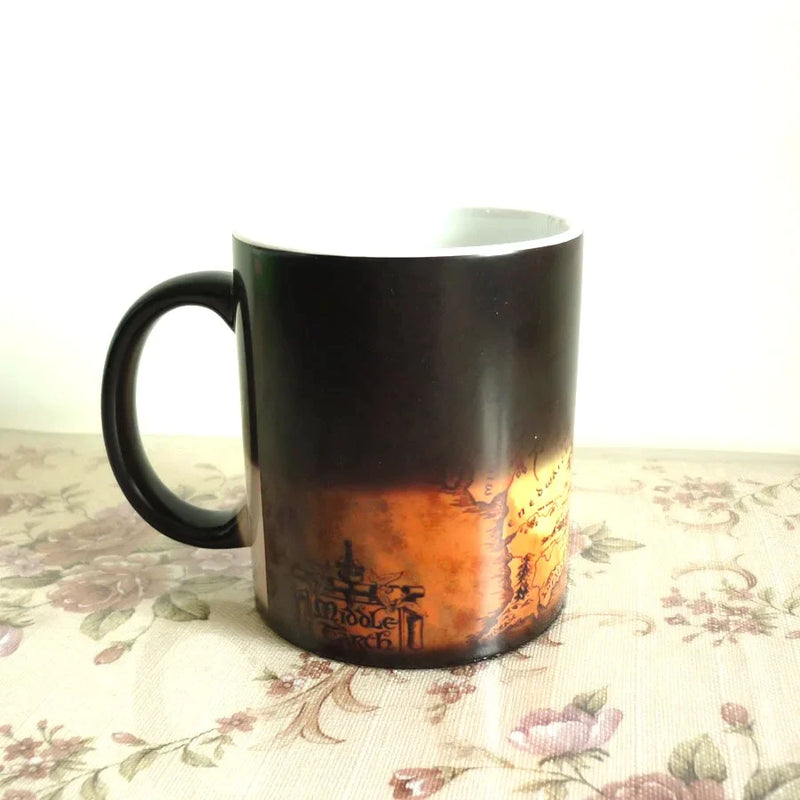 Afralia™ Marauders Map Magic Mug Color Changing Hot Drink Cup Novelty Gift