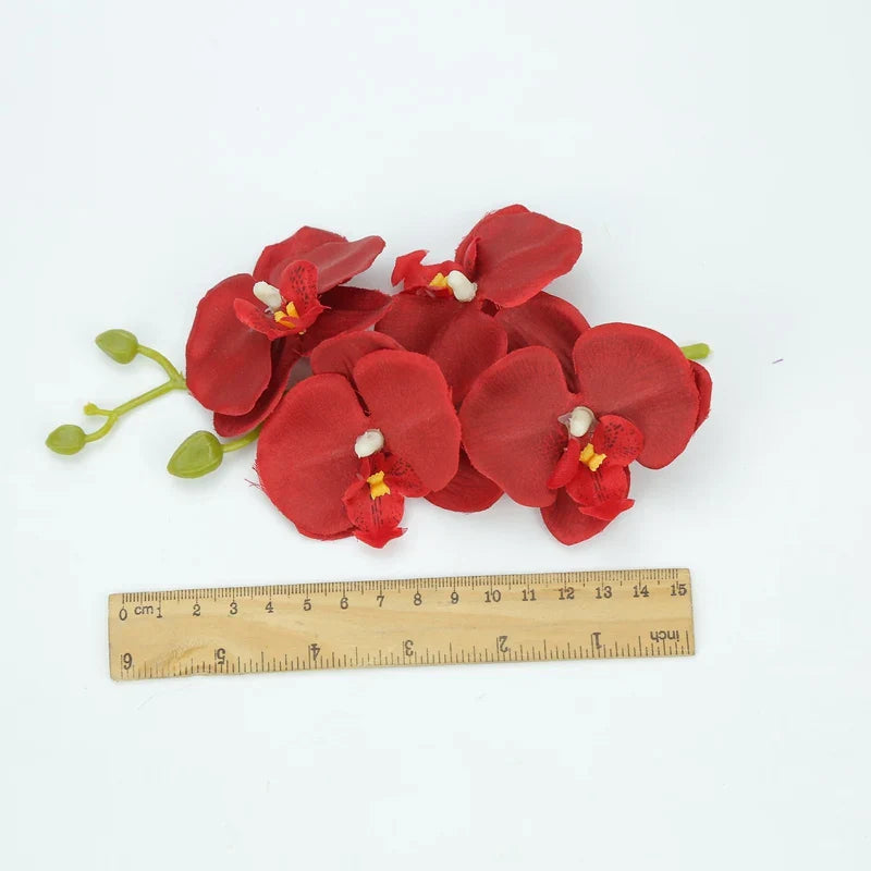 Afralia™ Artificial Butterfly Orchid Bouquet Silk Flowers for Home Wedding Decoration Bouquet