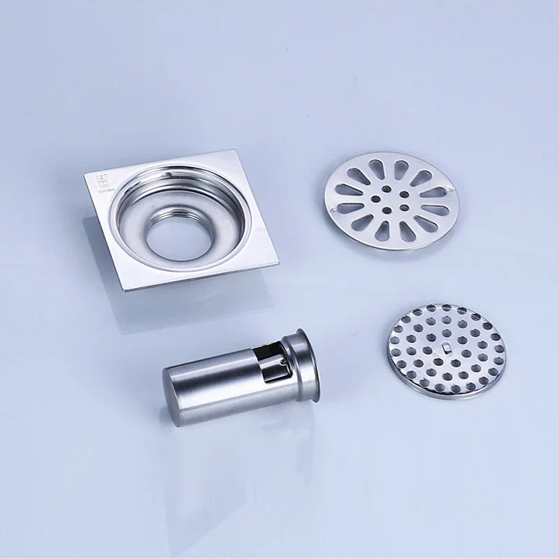 Afralia™ Stainless Steel Square Floor Drain for Bathroom and Kitchen