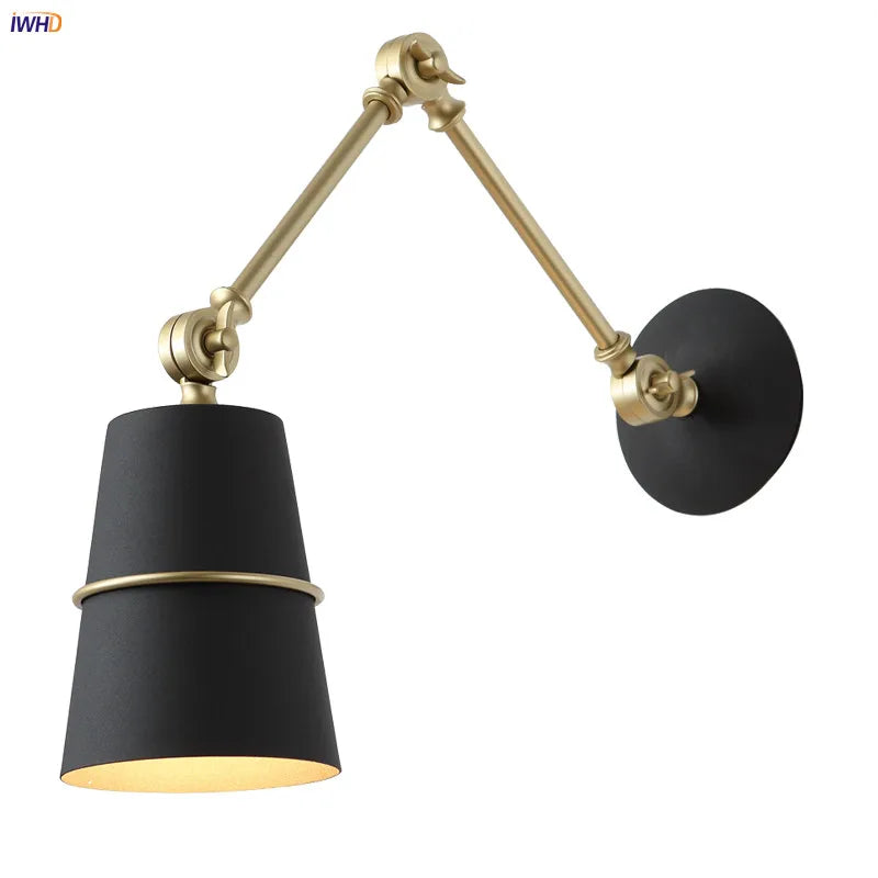 Afralia™ Nordic Swing Arm Wall Lamp | Modern Home Lighting for Living Room & Bedroom