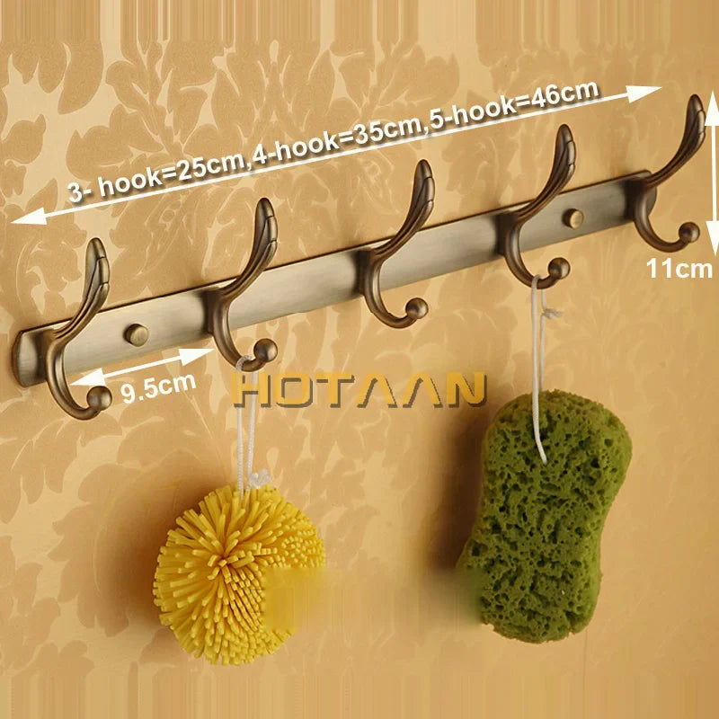 Afralia™ Antique Brass Robe Hook - Bathroom Accessories and Hardware