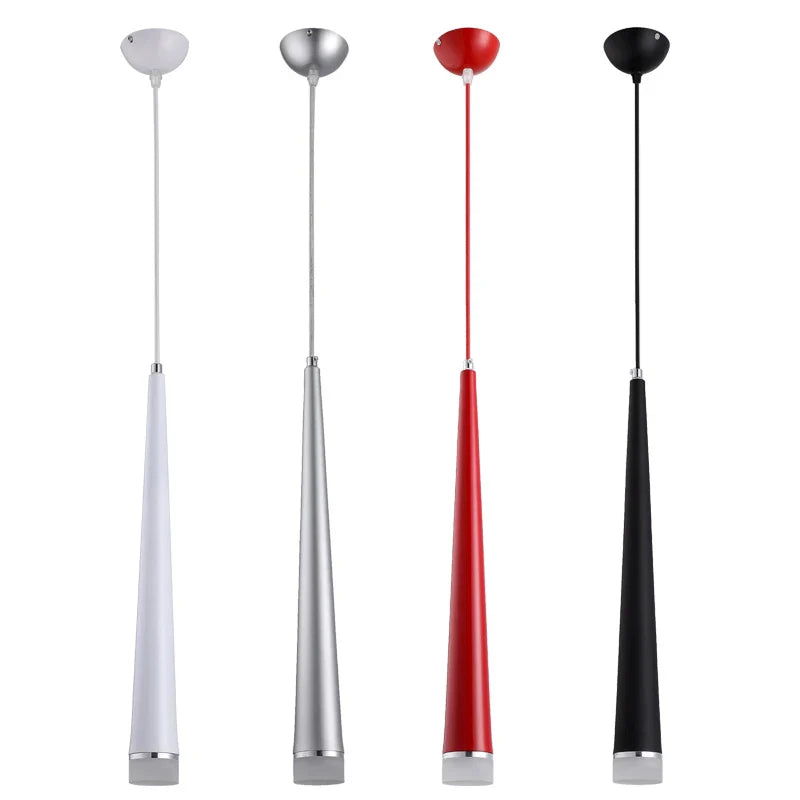 Afralia™ LED Cone Pendant Lights for Restaurant/Bar/Home Decoration - Modern 3W Hanging Lamps