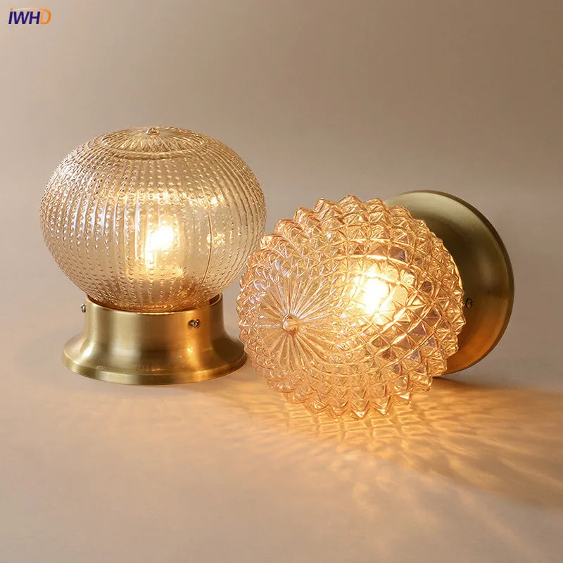 Afralia™ LED Copper Ceiling Light Modern Kitchen Hallway Luminaria Balcony Porch Lighting