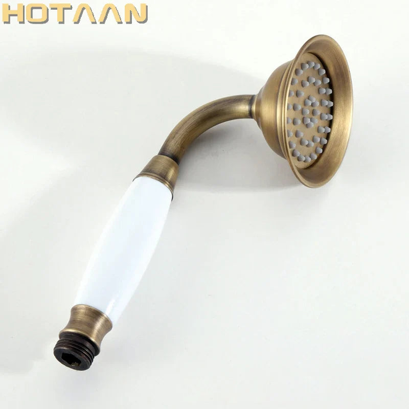 Afralia™ Solid Copper Antique Brass Handheld Shower Head - Luxury Bathroom Accessory