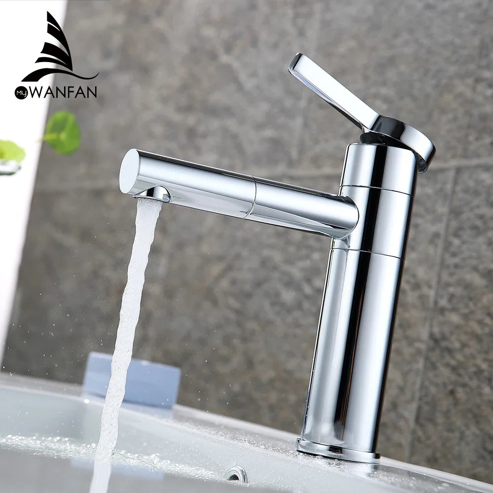 Afralia™ White Brass Bathroom Faucet Vessel Sinks Mixer with Swivel Spout LT-701A