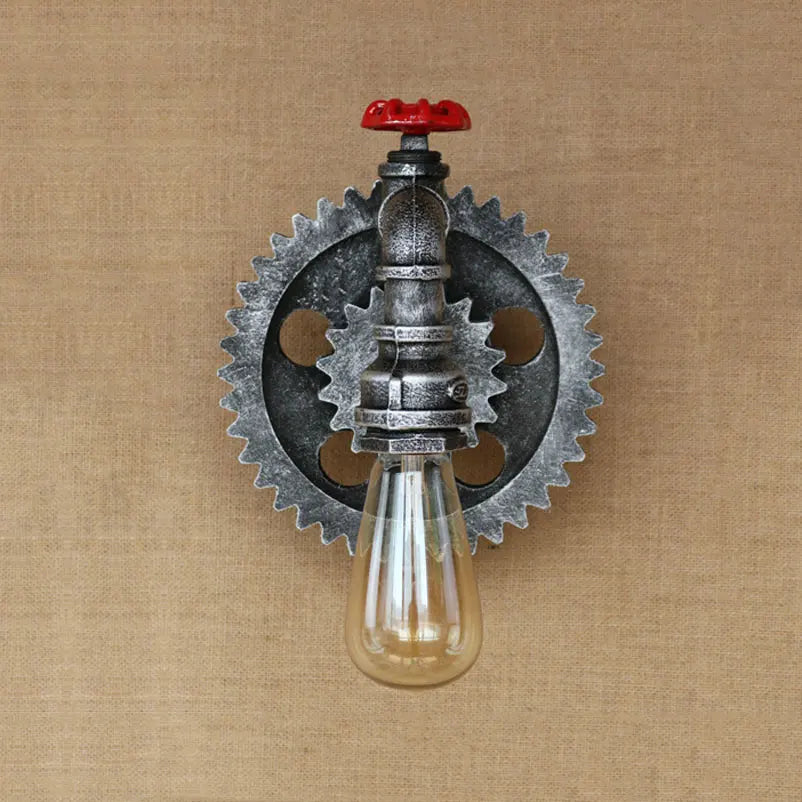 Afralia™ Vintage Iron Pipe Wall Lamps Retro Loft Living Room Bedroom Creative Wall Sconce