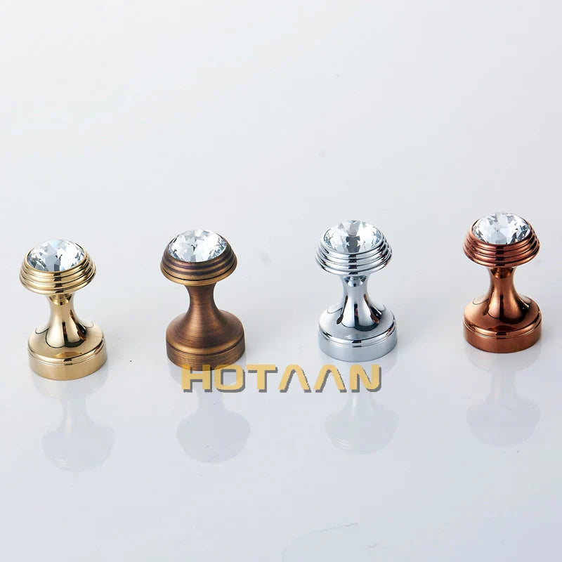 Afralia™ Crystal Chrome Wall Hook for Bathroom Robes & Clothes - Copper Material