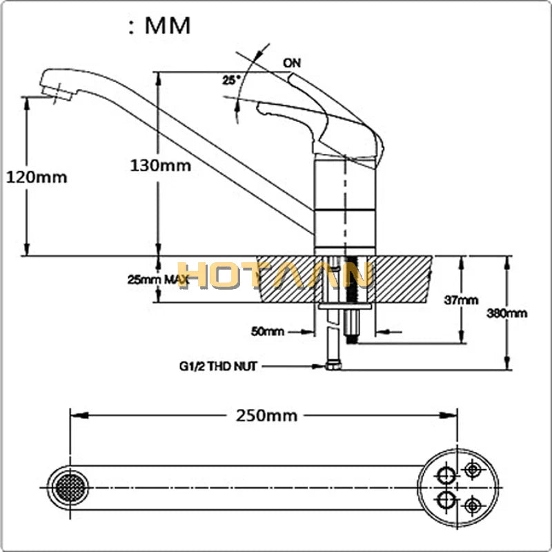 Afralia™ Modern Kitchen Sink Faucet Mixer | Cold Hot Water Tap | 360° Rotate Chrome