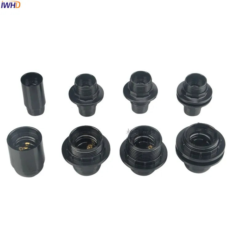 Afralia™ Plastic E27 E14 Socket Bulb Holder 110-220V LED Vintage UL CE