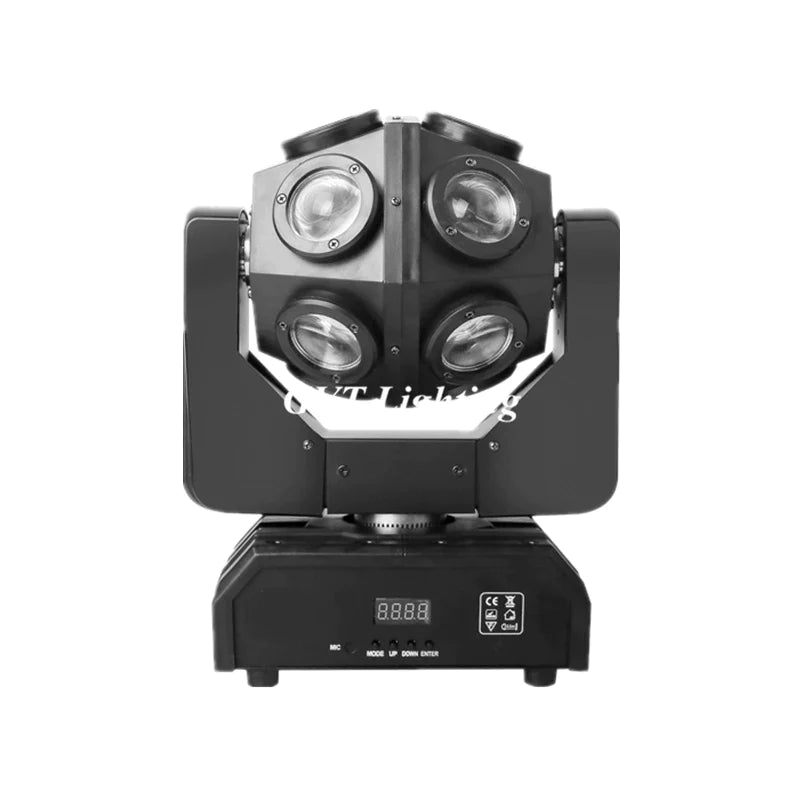 Afralia™ 12x10W RGBW Unlimited Rotate DJ LED Moving Head Light - Disco Party, Bar, Nightclub