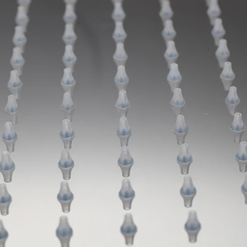 Afralia™ LED Shower Head Square with Temperature Control 3 Color Lights Ultra Thin