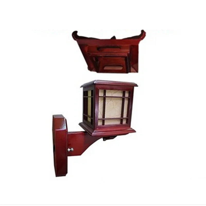 Afralia™ Retro Wood Wall Sconce Light e27 Vintage Fixture for Hotel Bedroom