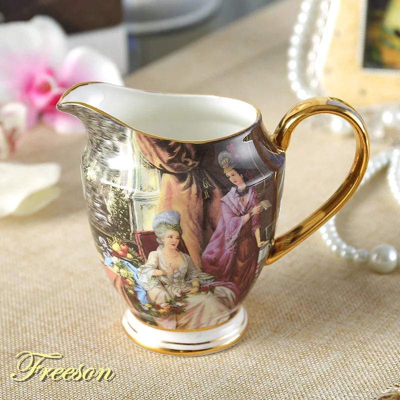 Afralia™ Bone China Milk Jug: Elegant Ceramic Creamer for Tea, Coffee, Espresso