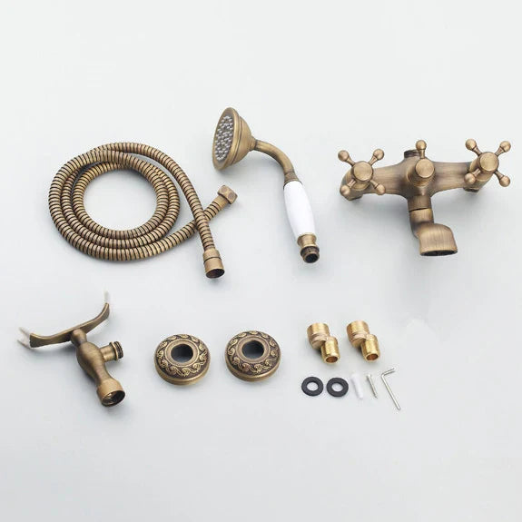 Afralia™ Waterfall Wall Bath Shower Faucet Set with Mixer for Bathroom Sink
