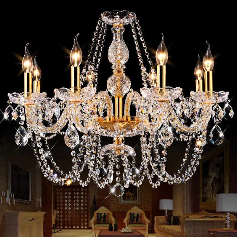 Afralia™ Modern LED Crystal Chandelier | Bedroom Ceiling Lustre De Cristal | Silver/Gold Color