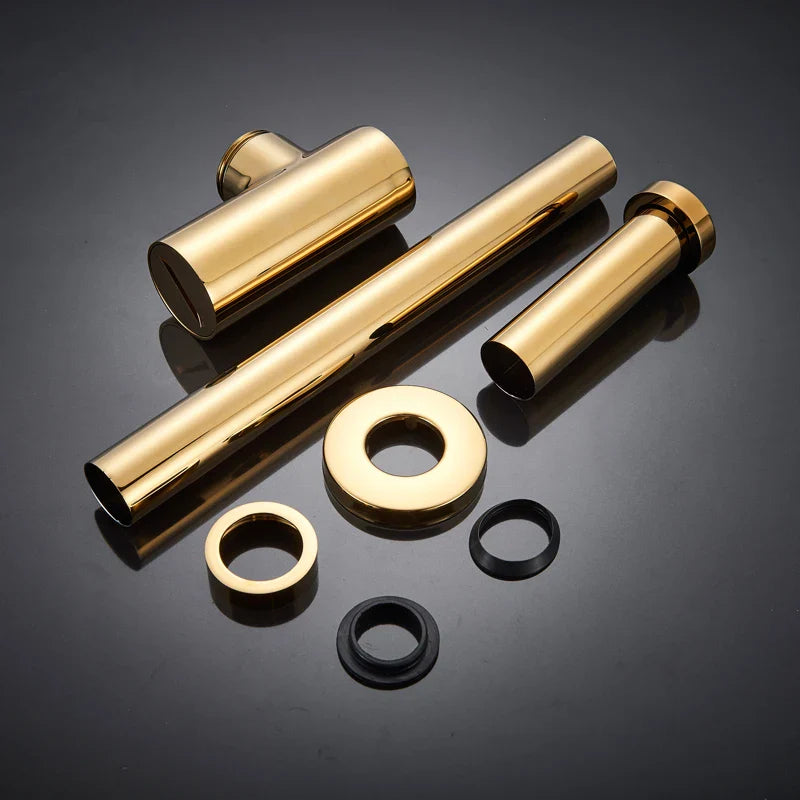 Afralia™ Brass Basin Tap Siphon Kit, Pop Drain Deodorization, Chrome/Black/Bronze