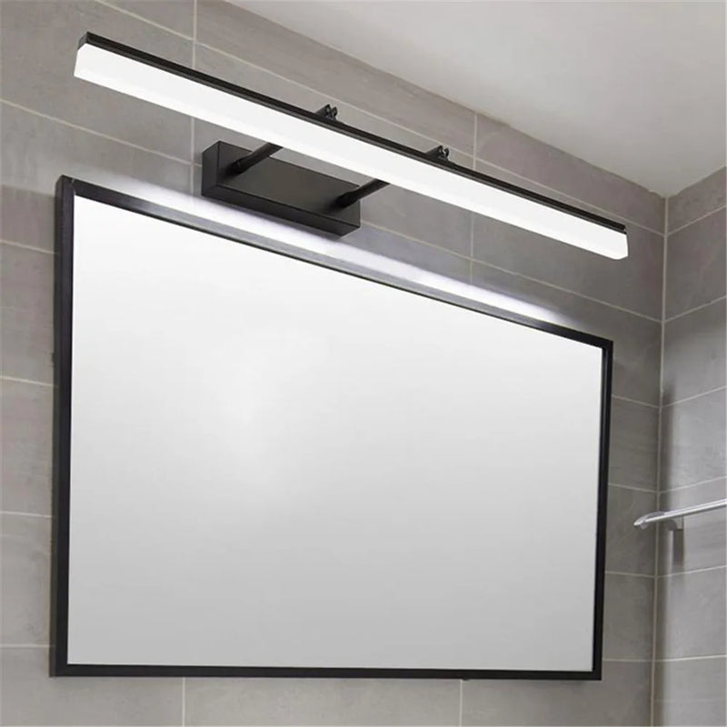 Afralia™ LED Vanity Lights for Bathroom Mirror Lighting Cabinet - Black Silver Chrome