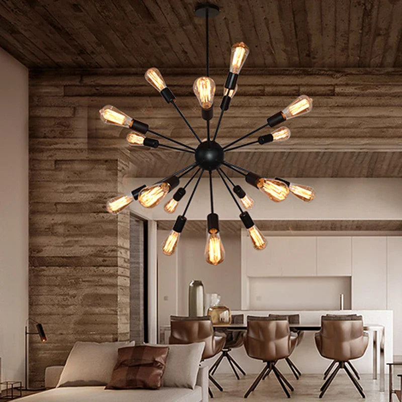 Afralia™ Sputnik Pendant Lamp 12-20 Head Vintage Industrial Loft Restaurant Bar Lights