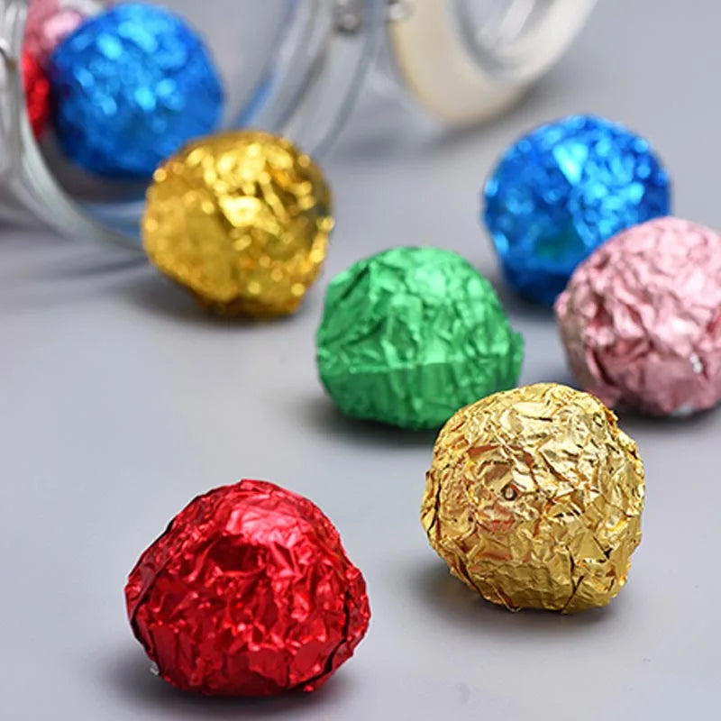Afralia™ Colorful Tinfoils 8x8cm for Wrapping Chocolate, Candy, Tea Leaves & DIY Packaging