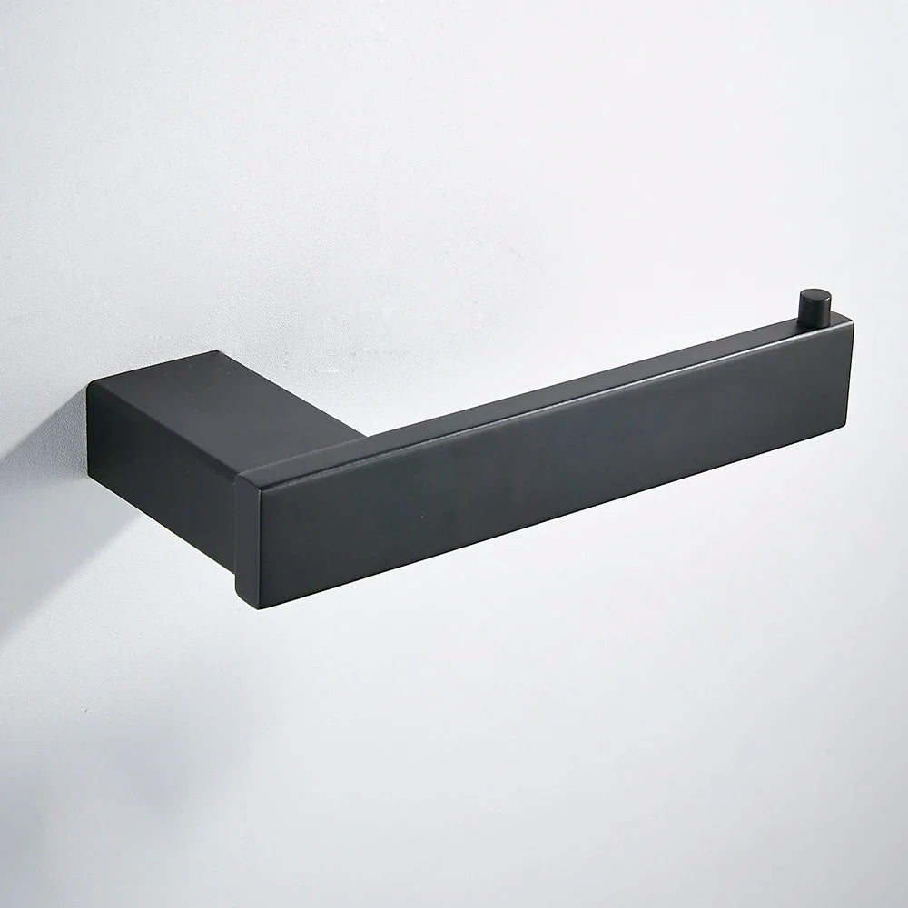 Afralia™ Stainless Steel Bathroom Hardware Set with Euro Style Paper Holders & Towel Ring