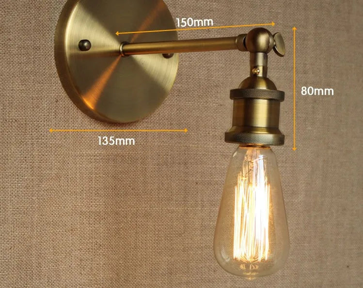 Afralia™ Industrial Vintage Wall Lamp LED Loft Style Edison Wall Sconce Arandela Lampara Pared