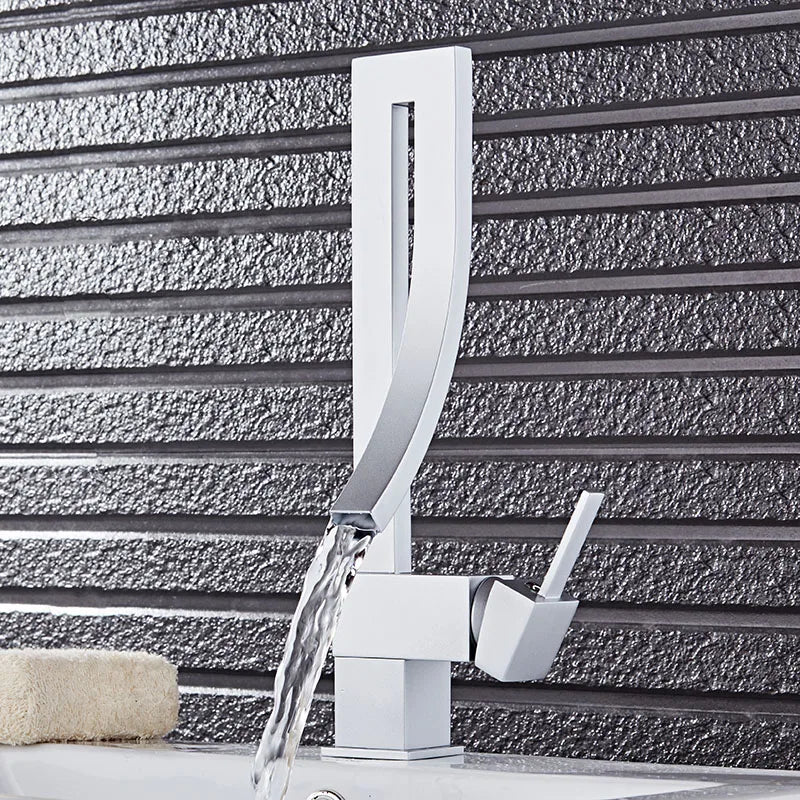 Afralia™ Luxury Brass Basin Faucet: Deck Mounted, Hot/Cold Mixer Tap in Black/Gold/Chrome/Nickel