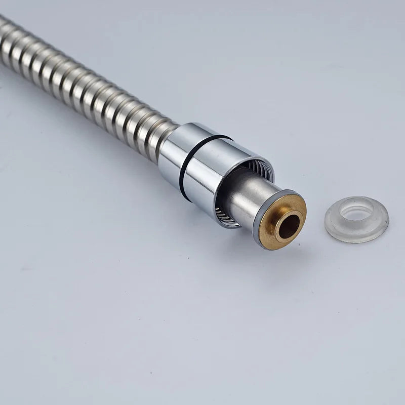 Afralia™ Chrome Stainless Steel Flexible Shower Hose - Bathroom Water Pipe, 1.5/2.45/3m