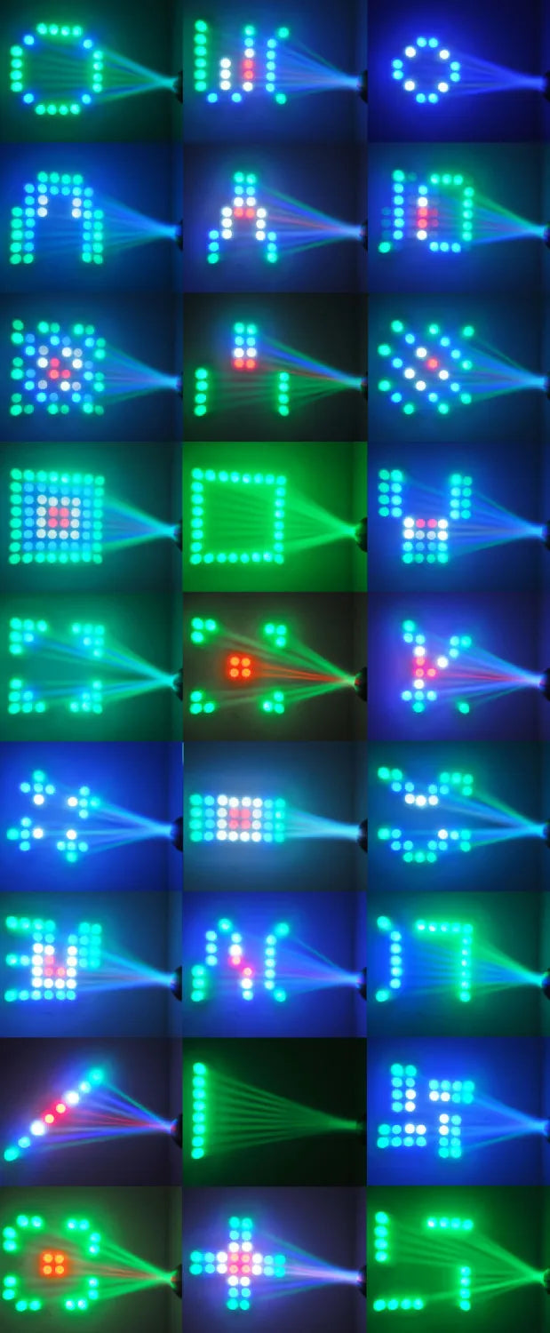 Afralia™ LED RGBW Disco Light Club Party Dj Stage Lights - Hundreds of Patterns