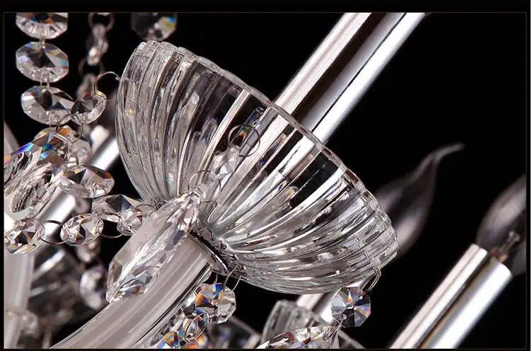 Afralia™ Luxury LED Crystal Chandelier: White Transparent Large Lustres De Cristal for Living Room