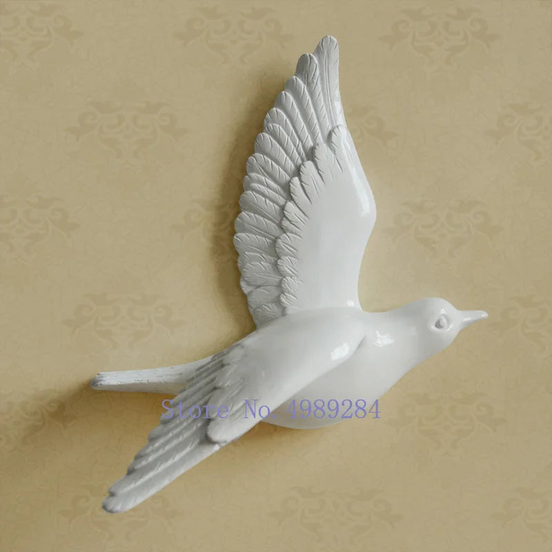 Afralia™ Resin Little Bird Wall Decoration 3D Home Decor Modern Crafts Background Wall