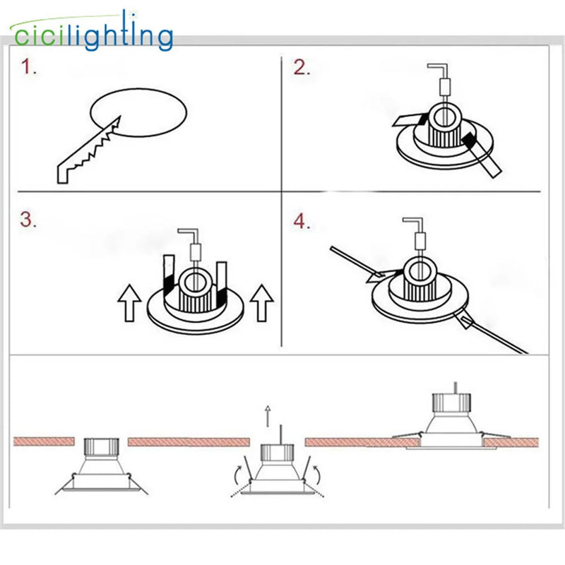 Afralia™ Solid Wood LED Downlight 3W 5W Recessed Spotlights, Modern Industrial Ceiling Lamp