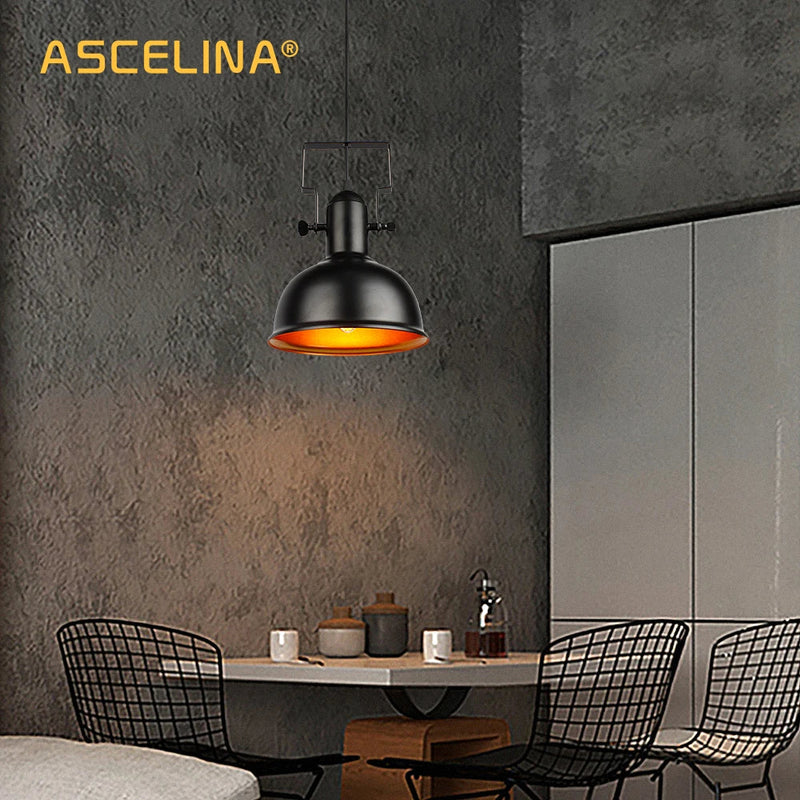 Afralia™ Industrial Pendant Light: Retro Iron Hanging Lamp for Home & Store Decor Lighting