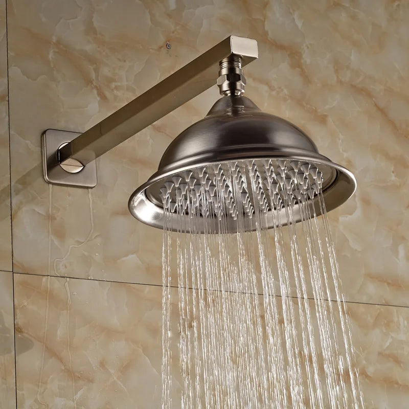 Afralia™ Stainless Steel Rain Shower Head with Brass Shower Arm