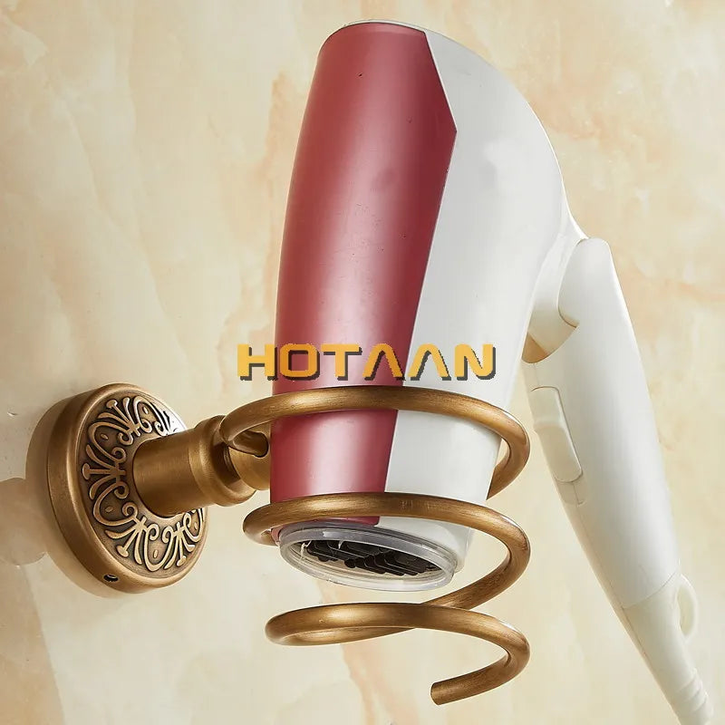 Afralia™ Hair Dryer Rack Holder Stand Shelf Bathroom Accessories