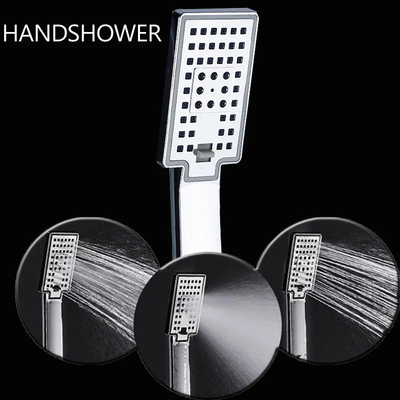 Afralia™ LED Light Shower Panel Faucet with Waterfall Rain Shower Head and Massage Jets