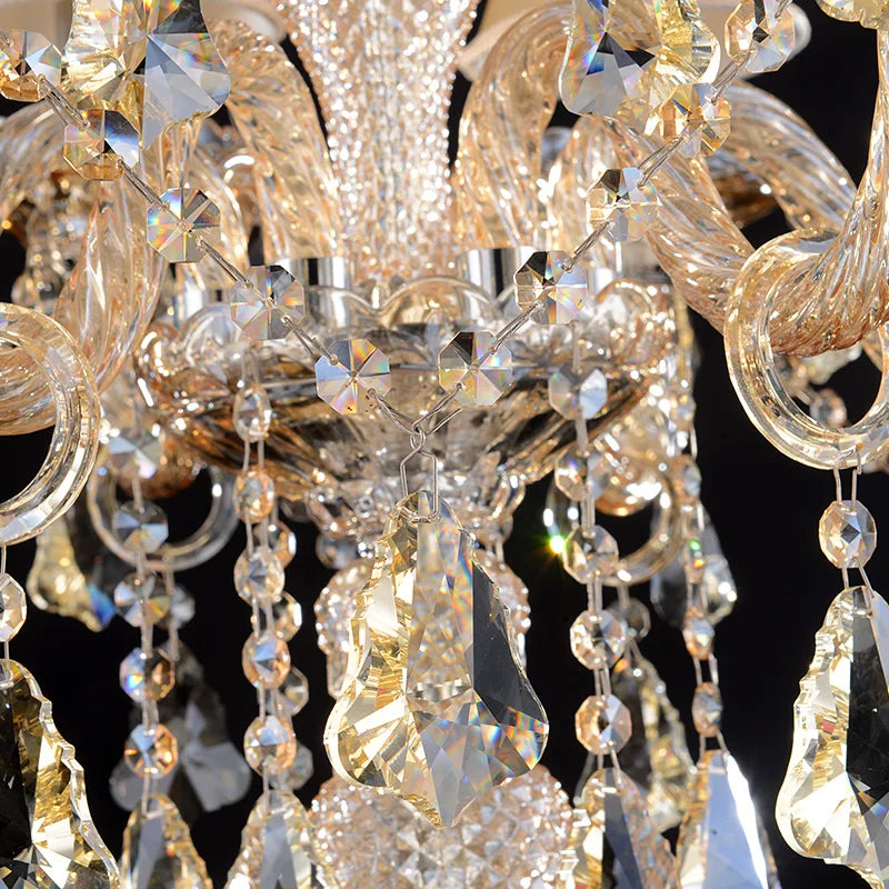 Afralia™ Crystal Chandelier Floor Lamp for Elegant Living Room Decor