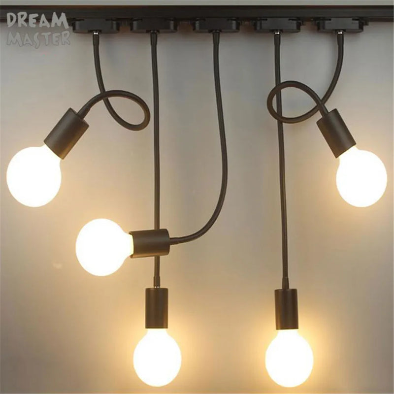 Afralia™ LED Flex Track Light for Clothing Stores - Black White Bendable Rod Bend Lighting