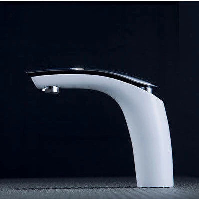 Afralia™ Brass Baking Finish Basin Faucet - 12 Colors Hot/Cold Mixer Tap