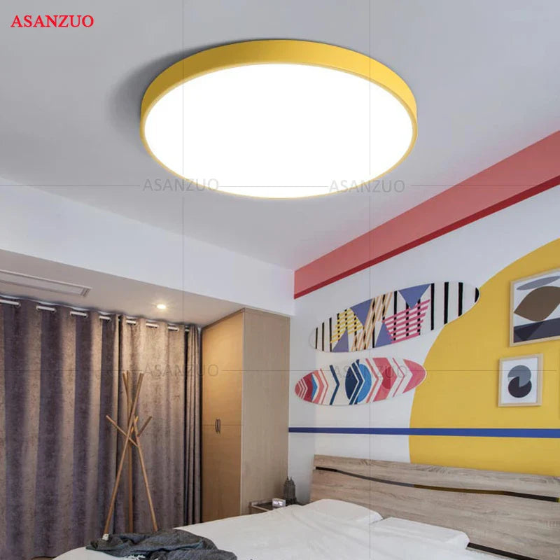 Afralia™ LED Round Ceiling Light for Kitchen, Kids Room, Dining, Ultra-thin Modern Design