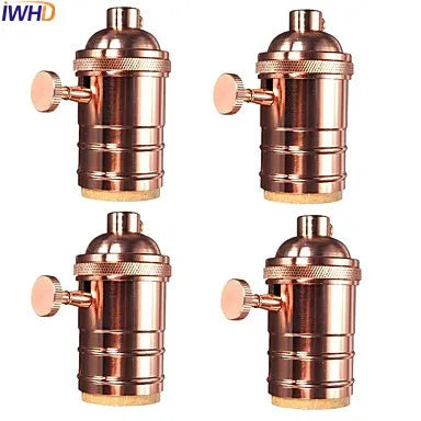 Afralia™ Retro E27 Socket Lamp Holder Vintage Light Edison Base Industrial