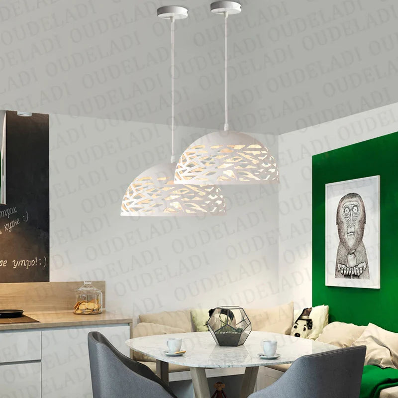Afralia™ Modern LED Metal Pendant Light for Dining Living Room Bedroom Shop Bar