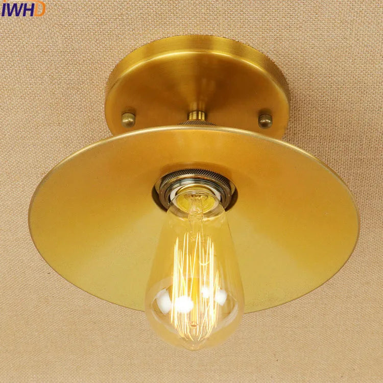 Afralia™ Copper Edison LED Ceiling Light: Vintage Industrial Loft Style Fixture