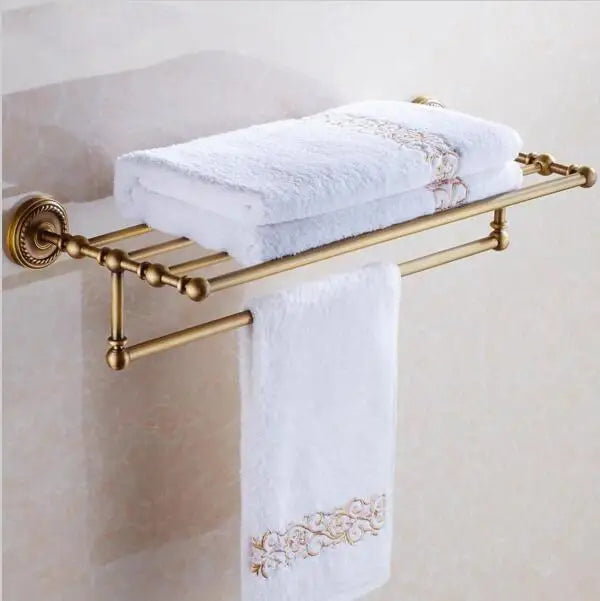Afralia™ Copper Bathroom Accessories Set: Towel Rack, Bar, Cup Holder, Paper Holder, Cloth Hook